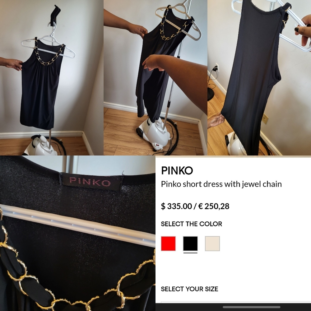 Black luxury dress Pinko/ robe noire de luxe Pinko